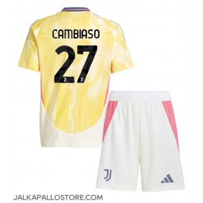 Juventus Andrea Cambiaso #27 Vieraspaita Lapsille 2024-25 Lyhythihainen (+ shortsit)